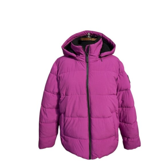 CALVIN KLEIN JEANS PURPLE PUFFER JACKET - Picture 2 of 4
